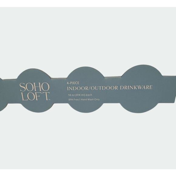 Soho Loft Clear Cups Daisy Flower Indoor/Outdoor Drinkware 14 Oz BPA Free - Picture 3 of 3